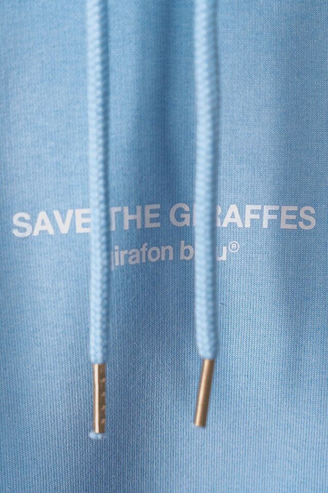 Hoodie bleu ciel "save the giraffes"