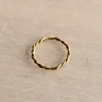 Bague tressée doré